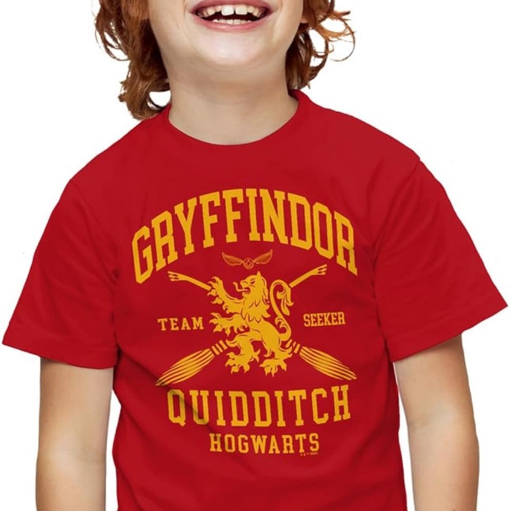 New Gryffindor Quidditch Red Kids T-Shirt Size 7/8